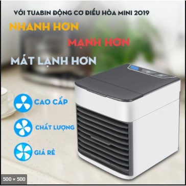 [ Sẵn Hàng, Giao Nhanh ] Quạt Điều Hòa Hước Mini Để Bàn, Máy Lạnh Làm Mát Mini, Có Ngăn Đựng Đá, Đựng Nước ,QDH01