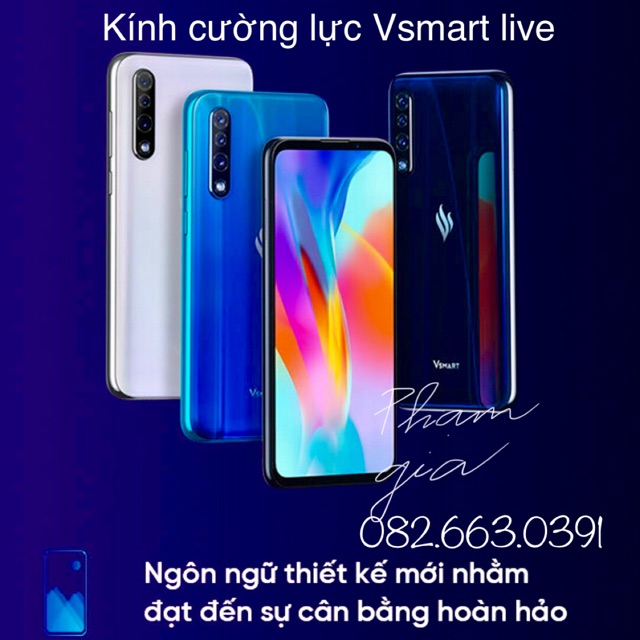 Kính cường lực màn hình vsmart live full màn chuẩn xịn (có video)