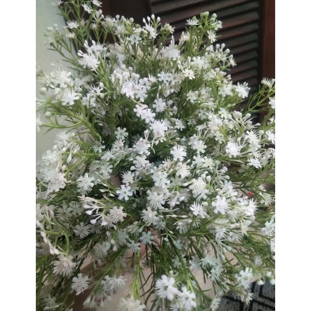 Hoa giả decor hoa giả trang trí baby sao cụm 5 nhánh trang trí nhà cửa