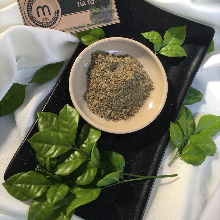 Bột Tía Tô đắp mặt nạ giảm mụn nguyên chất handmade 100ml (50g) | BigBuy360 - bigbuy360.vn