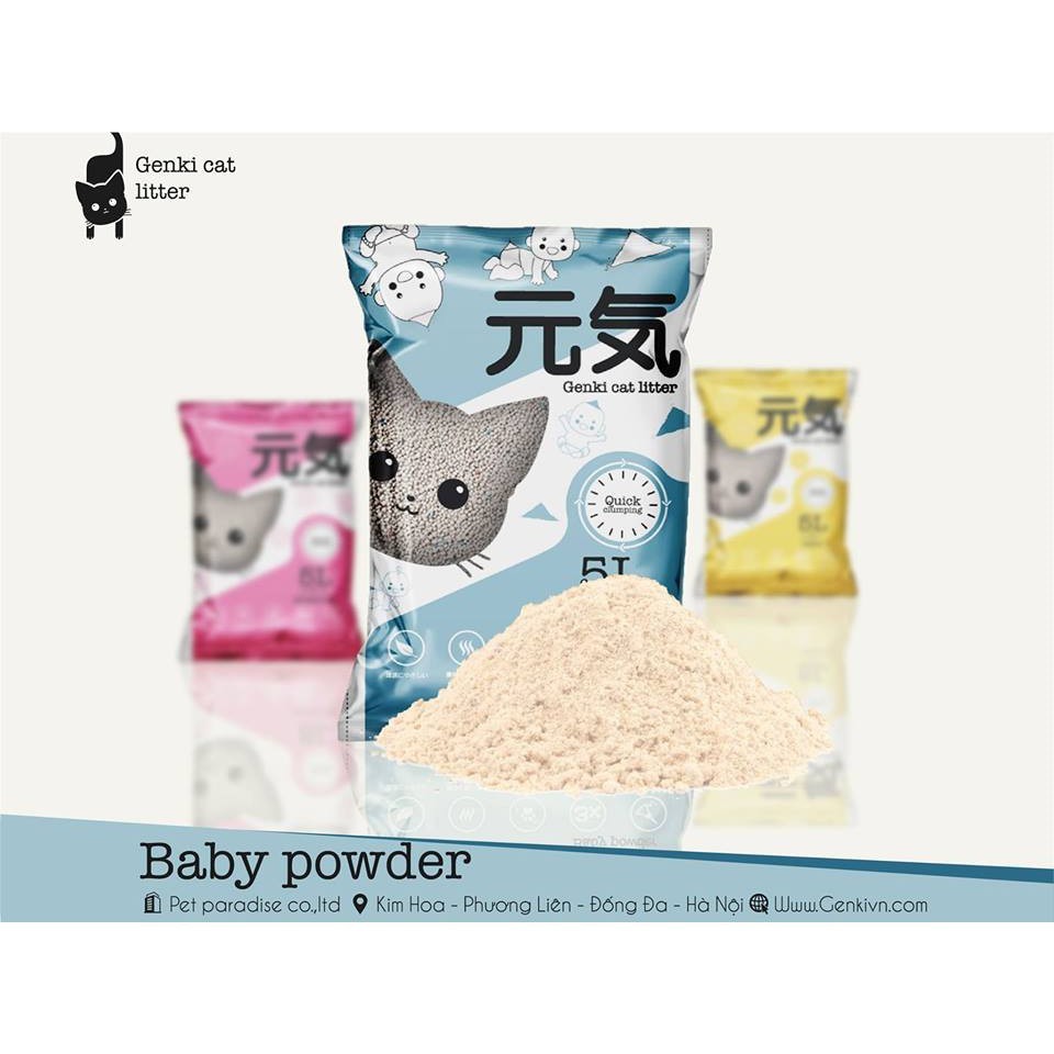 Cát GENKI Nhật Bản - 5L Cát vệ sinh cho mèo - Thức ăn chó mèo CutePets