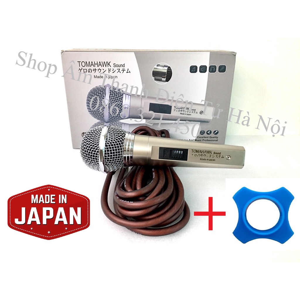 Mic Có Dây TOMAHAWK Khung INOX Cứng Cáp, Hút Giọng, Hát Nhẹ, Hỗ Trợ Chống Hú Tốt, Dây Chống Xoắn.