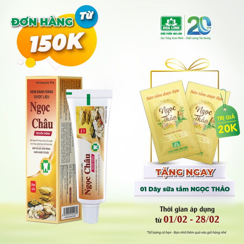 Kem đánh răng dược liệu Ngọc Châu 100g