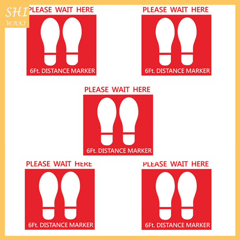 [In Stock]Social Distancing Floor Decals Keep Distance Sign Maintain Distance Marker A