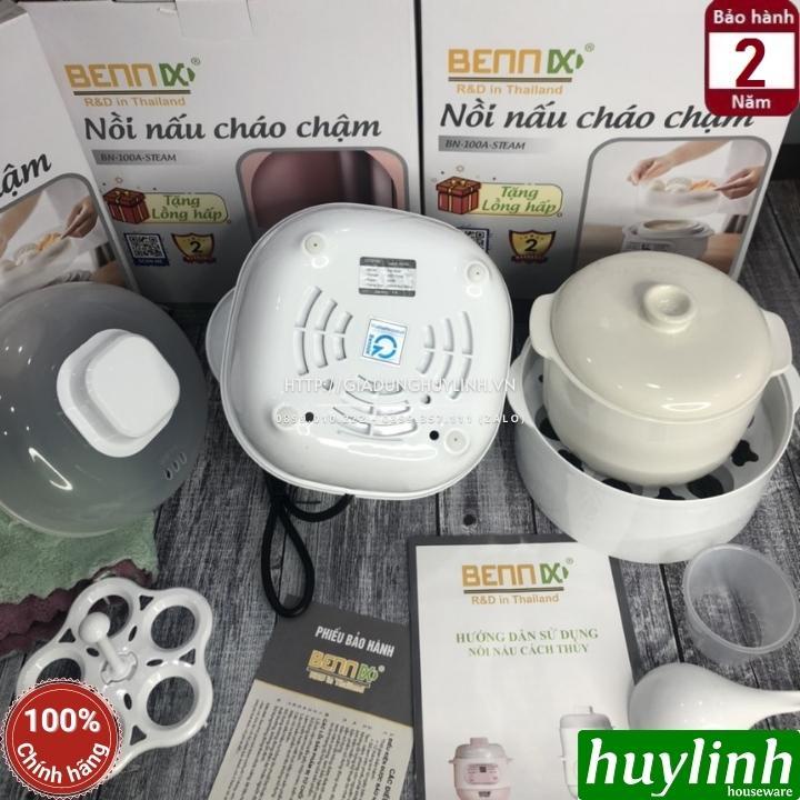 [Mã ELHAMS5 giảm 6% đơn 300K] Nồi chưng yến, nấu cháo chậm Bennix BN-100A Steam - 1 lít - Có xửng hấp