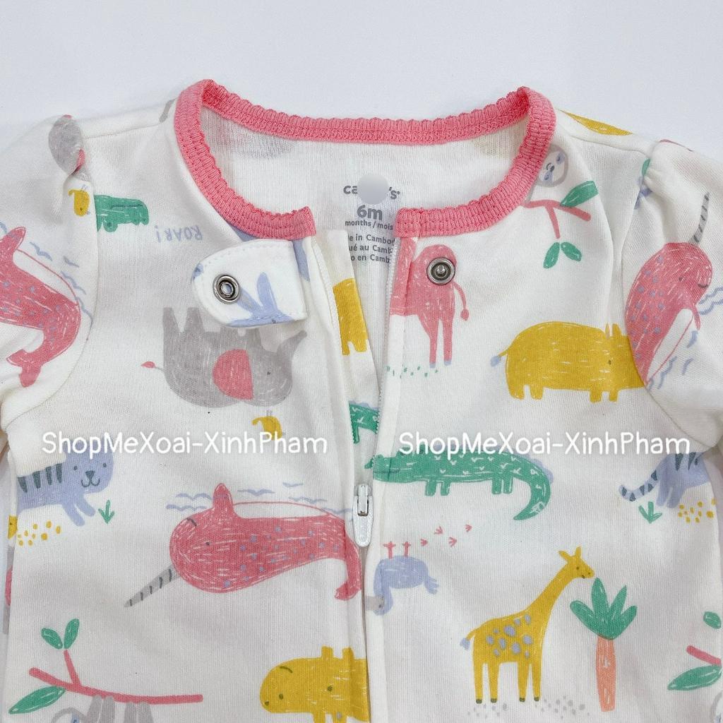 [Size 6M 5-7kg link 3] Body sleep cotton Kéo khóa 2 chiều hoặc cúc bấm hiệu Car.ter xuất dư