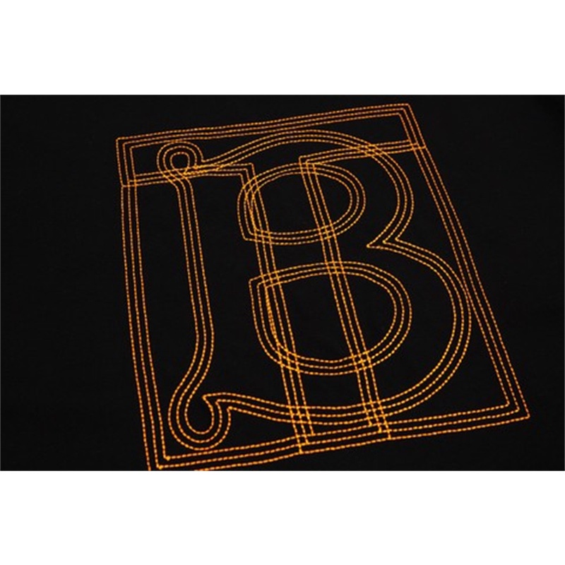 Áo Thun Cotton Tay Ngắn Thêu Chữ BBR Trước Và Sau Thời Trang Cho Cặp Đôi