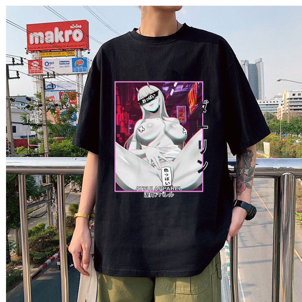 Mới Áo Thun Nam In Hình Darling In The Franxx Zero TWO Thời Trang