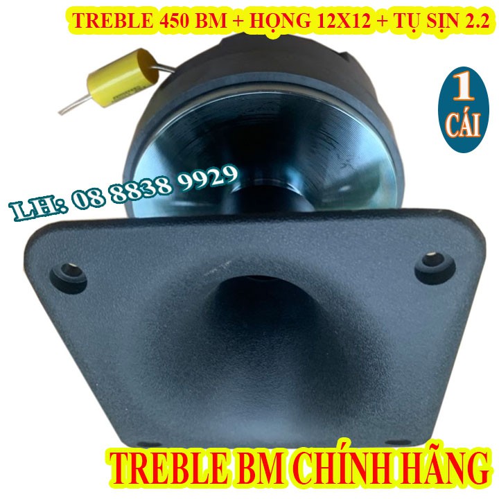 LOA TREBLE KÈN 450 BM CHÍNH HÃNG NHẬP KHẨU + HỌNG 12x12 + TỤ SỊN - GIÁ 1 CÁI