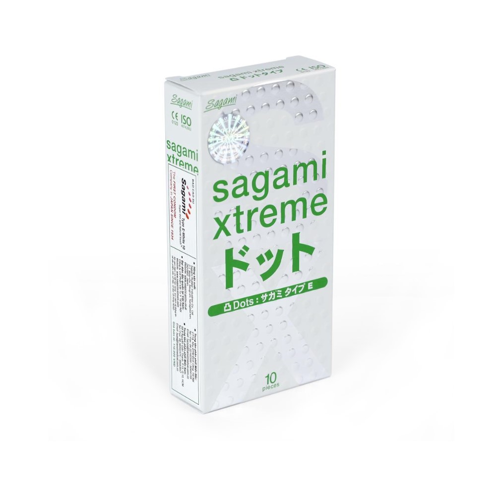 [CHÍNH HÃNG] Bao Cao Su Sagami Extreme White Gân Gai Xuất Xứ Nhật Bản - Hộp 10c