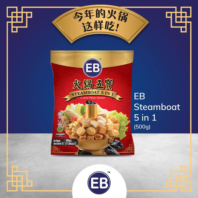 Combo Tổng Hợp 5 in 1 Viên Thả Lẩu EB Malaysia : Sandwich Cá, Đậu Hũ Hải Sản, Đậu Hủ Phô Mai, Cá Viên..