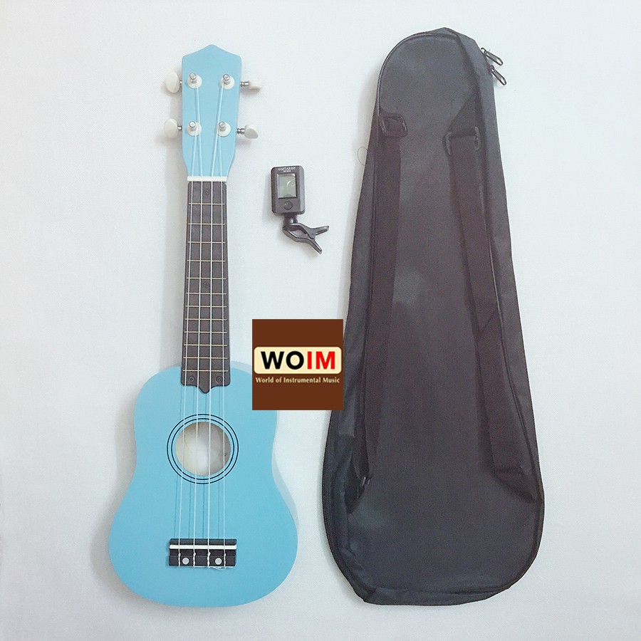 Đàn Ukulele Soprano Size 21 Woim 35A15 Tặng Kèm Bao Vải Và Máy Lên Dây Điện Tử (Tuner)