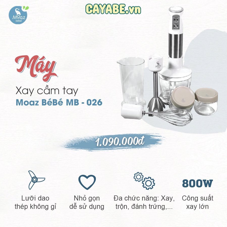 MÁY XAY CẦM TAY ĐA NĂNG MOAZ BÉBÉ MB – 026