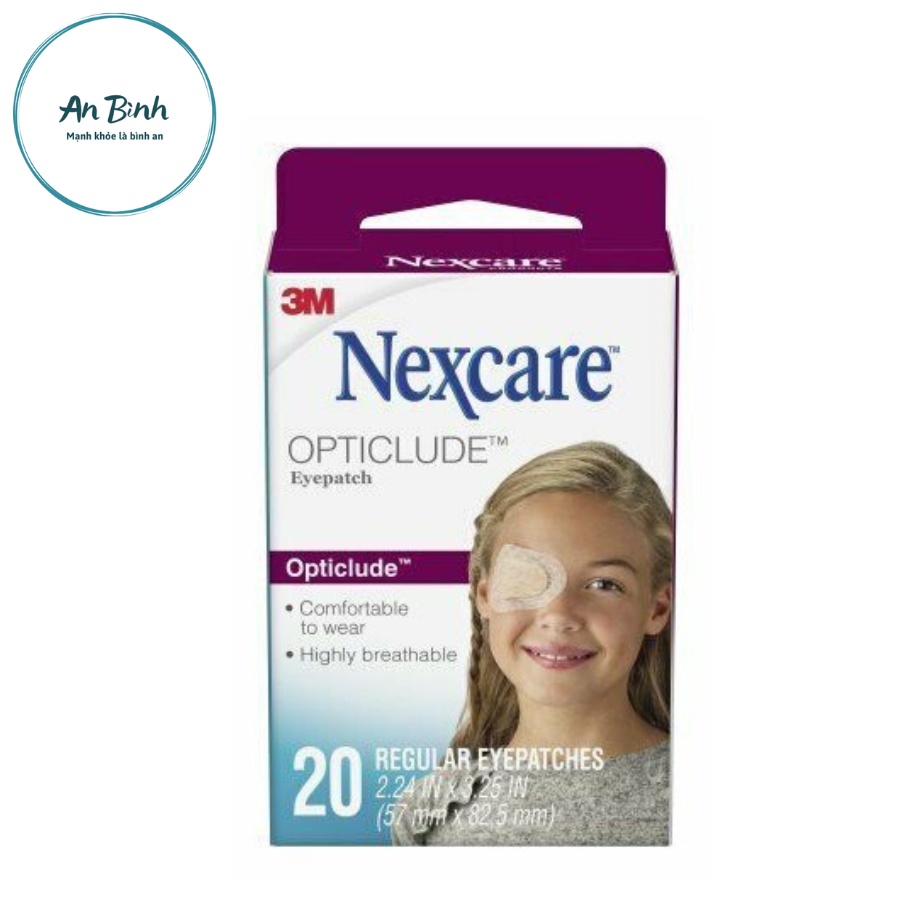 Miếng dán mắt 3M Nexcare tập nhược thị cho trẻ em an toàn tuyệt đối, bám dính tốt, tháo dễ dàng, không gây đau