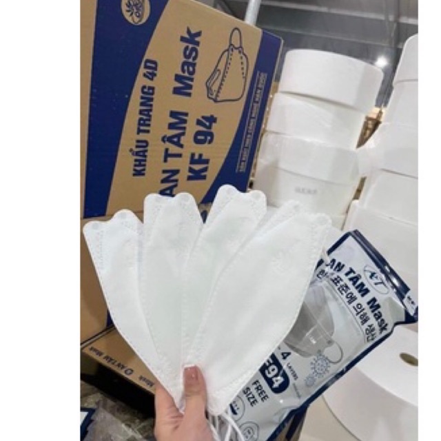 1 thùng khẩu trang kháng khuẩn 4D KF94 An Tâm (300 cái)