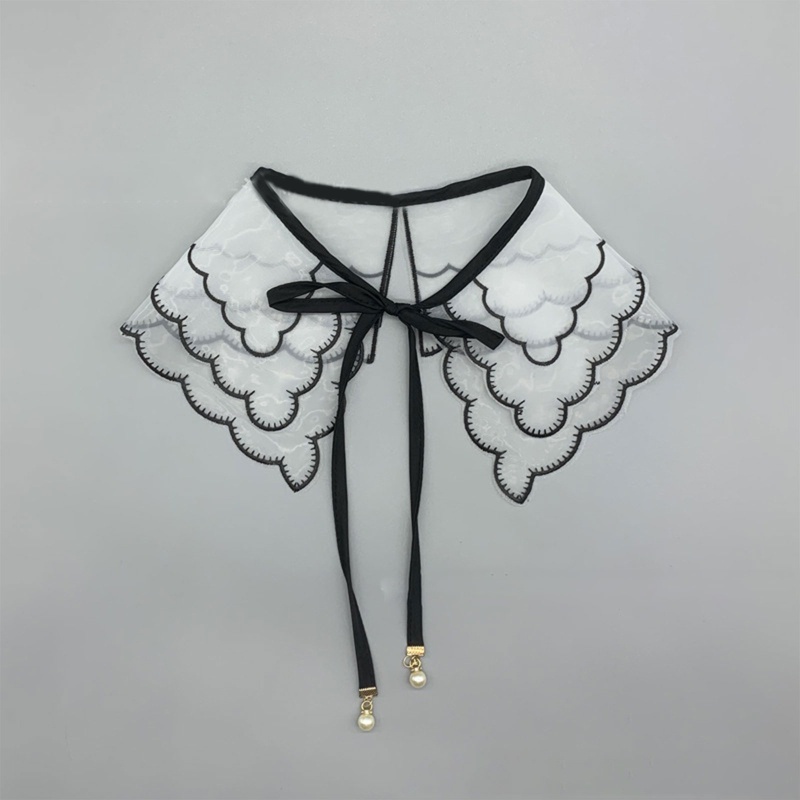 Cổ Áo Rời Họa Tiết Hoa Thời Trang Cho Nữ