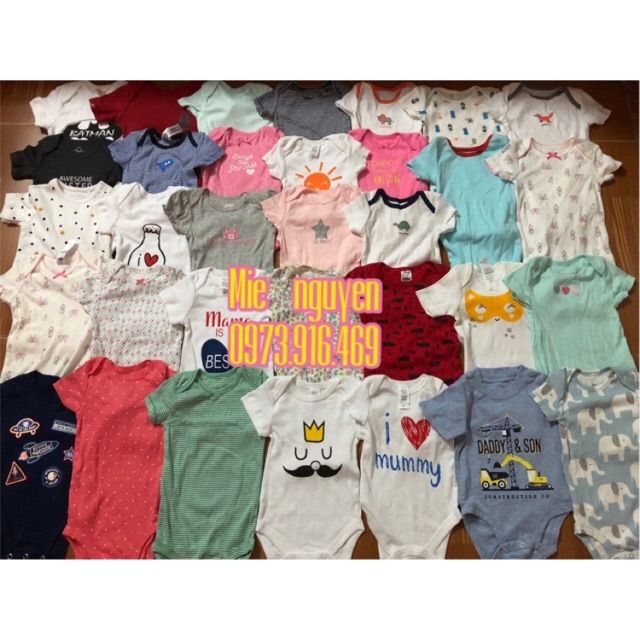 Set 5 bộ bodysuit ngắn tay xuất dư Cambodia | BigBuy360 - bigbuy360.vn