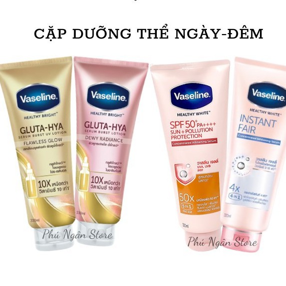 Dưỡng Thể VASELINE 50x / 4x / 10x + Alpha Arbutin + Combo