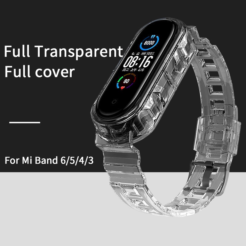 Dây Đeo Trong Suốt Thay Thế Cho Đồng Hồ Thông Minh Xiaomi Mi Band 7 6 5 4 3 MiBand 7 6 5 4 3