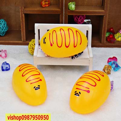 Đồ chơi Squishy Gudetama BÁNH MỲ Ú bóp vui giải tỏa căng thẳng mô phỏng giống thật mềm mịn