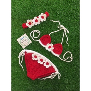 (Sẵn) Bikini handmade cho bé Bikini len cho bé