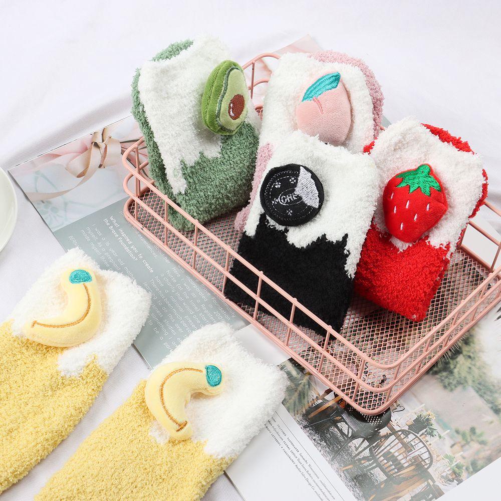 Vớ Lông Cừu San Hô Dày Dặn Ấm Áp Dễ Thương