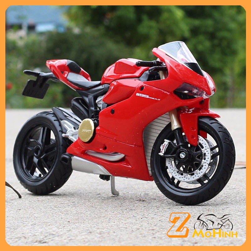 XE MÔ HÌNH MOTO Siêu xe Ducati 1199 Panigale Đỏ - MAISTO tỷ lệ 1:18