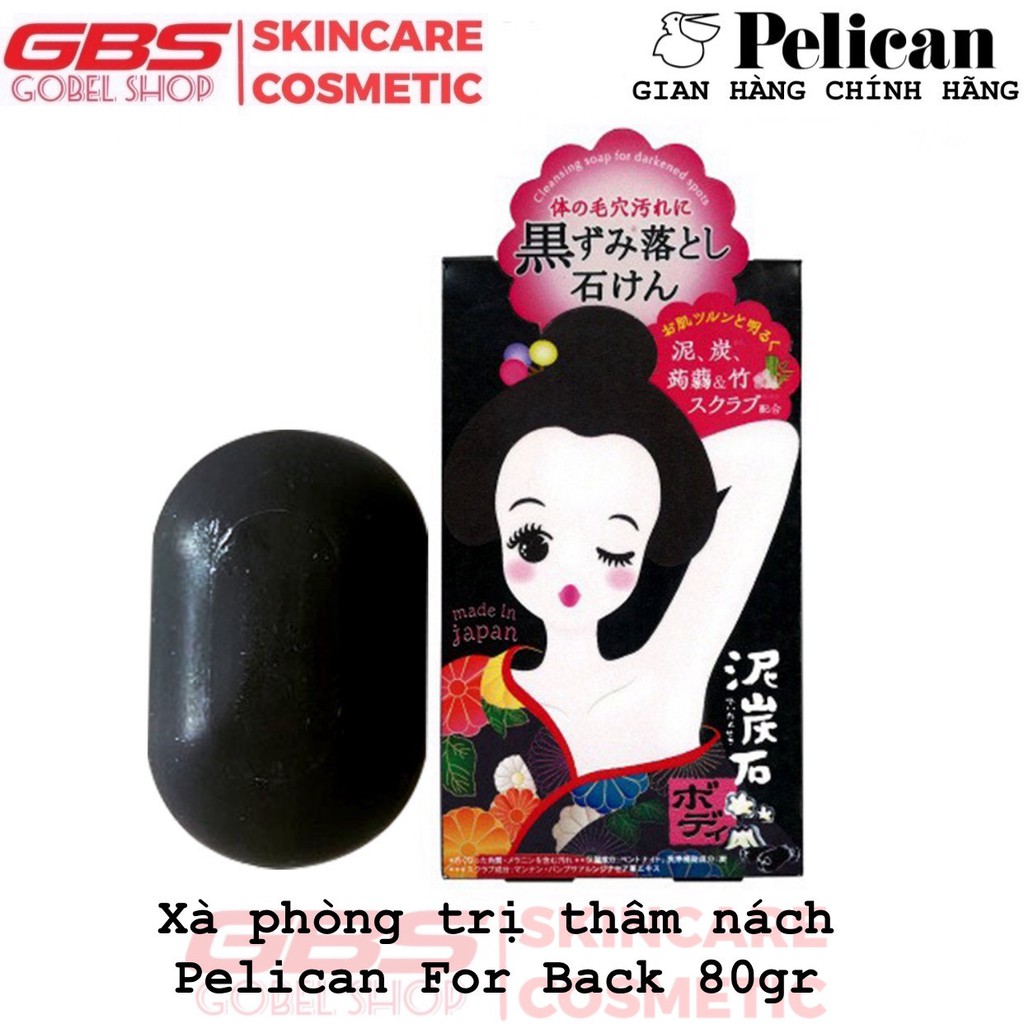 Xà Phòng Thâm Nách Pelican Peat Stone Soap 100g Nhật Bản