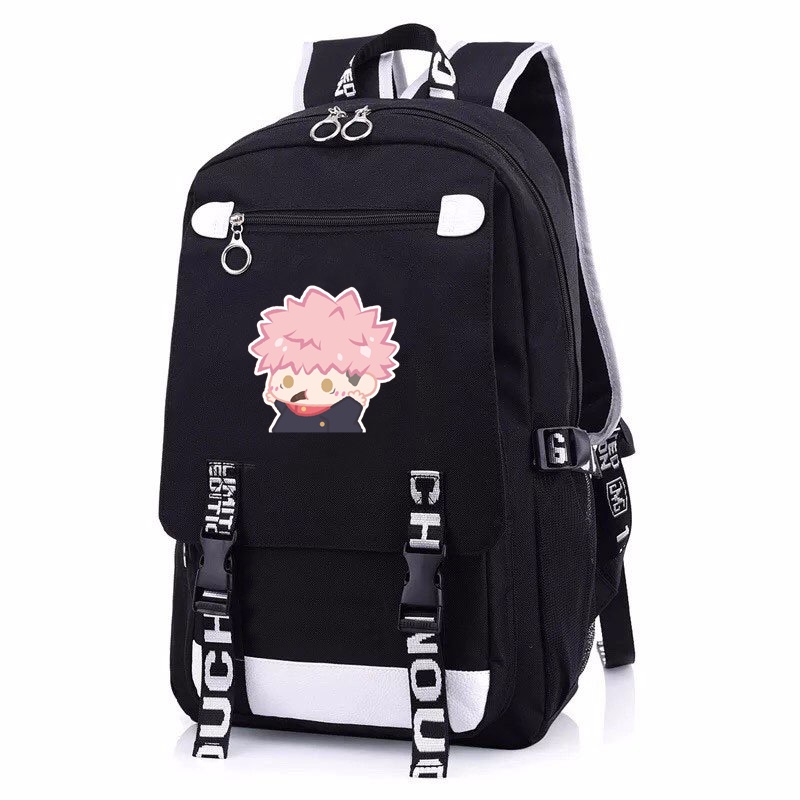 Balo nam nữ in hình JUJUTSU KAISEN VER TẬP THỂ DỤC chibi anime cặp sách đi học
