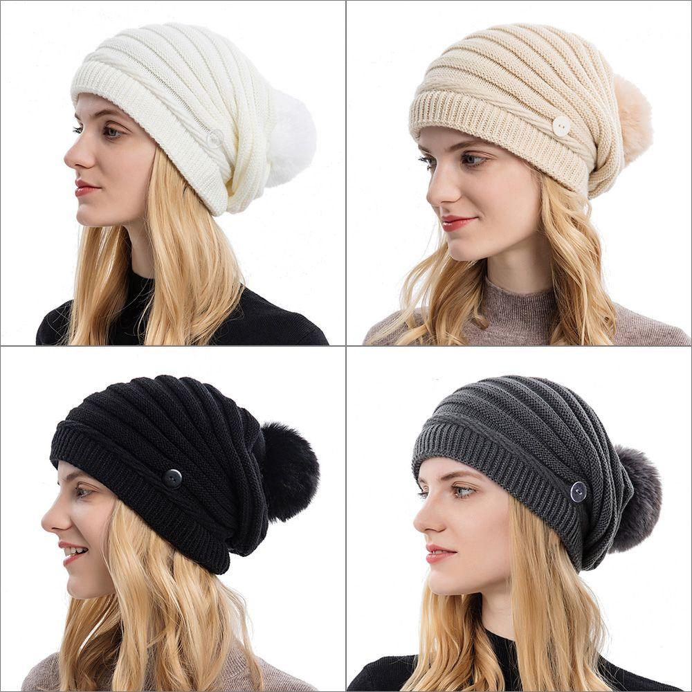 MYRONGVN Mũ Len Beanie Kiêm Khăn Choàng Cổ Màu Trơn Co Giãn Thời Trang Thu Đông Cho Nam / Nữ