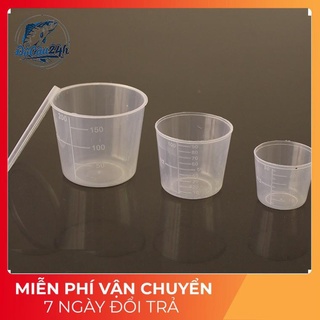 Bộ 3 cốc nhựa có vạch chia dùng đong mồi câu cá 50ml, 100ml, 200ml diemhuyen9740