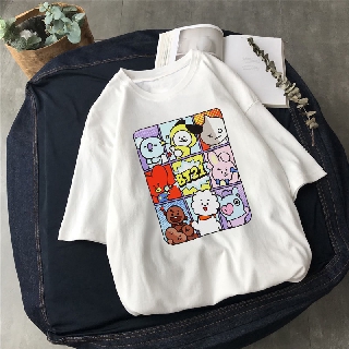[FREESHIP] Áo thun BTS unisex phong cách hoạt hình các bé BT21 siêu cute
