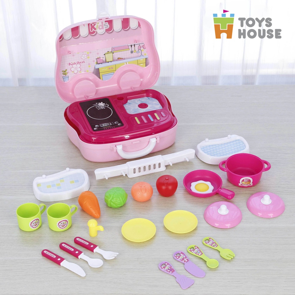 Hộp đồ chơi nấu ăn hình oto cho bé gái bé trai - tiêu chuẩn Châu Âu - Toyshouse 008-915