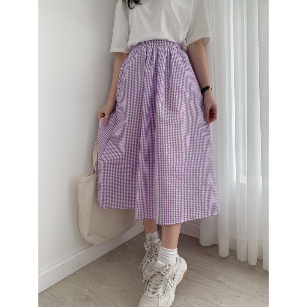 váy kẻ có túi SK71 1994closet