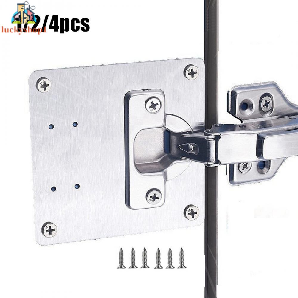 Mới sửa chữa cửa tủ bếp bằng thép không gỉ bản lề cửa tủ gia đình bản lề sửa chữa bản lề tấm sửa chữa tấm tủ mặt bên sửa chữa hư hỏng tấm sửa chữa (gửi 6 con vít)