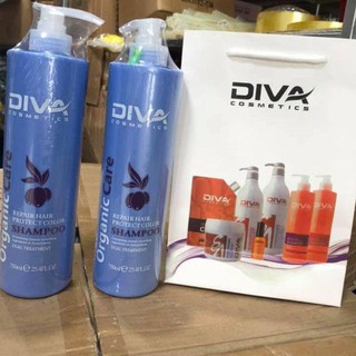 [SIÊU CHẤT LƯỢNG] Cặp Gội Xả Diva Xanh 750ml*2