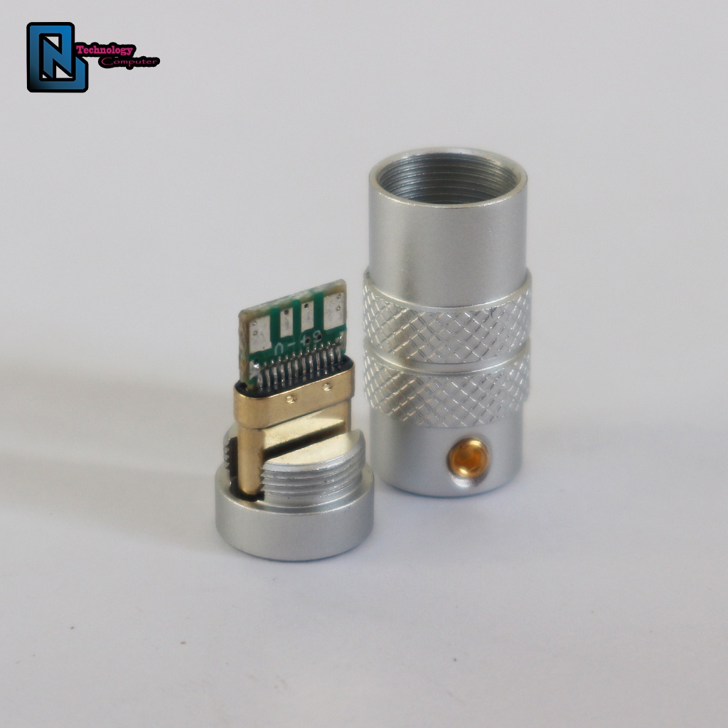 Vỏ Bọc Type C USB A Nhôm Đúc Nguyên Khối Đẹp Mắt Thích Hợp Làm Dây Handmade