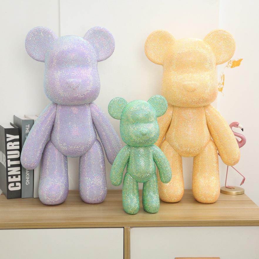 Gấu đính đá Bearbrick handmade size 18cm - cao cấp cho mọi lứa tuổi