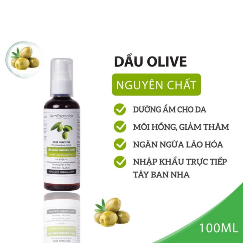 Dầu Olive Milaganics 100ml