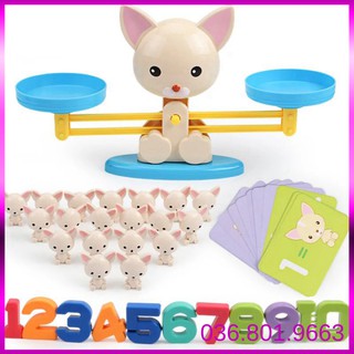 Bộ đồ chơi bàn cân toán học Puppy up