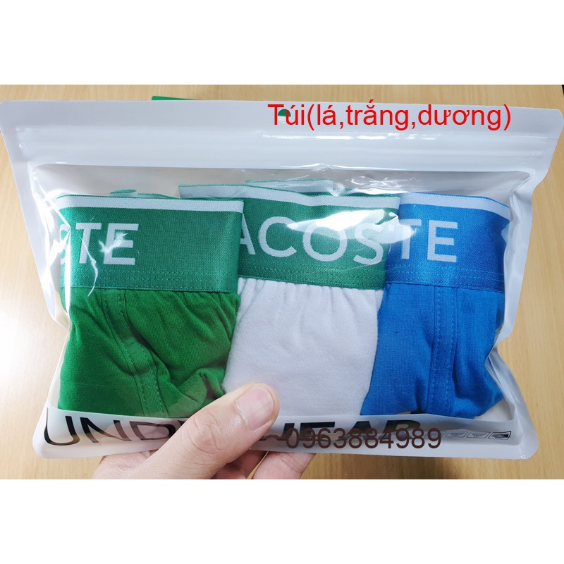 Combo 3 quần lót nam CA.01 dạng sịp đùi cạ đẹp, thêu hình chất cotton cao cấp cho anh em - ẢNh, video shop làm