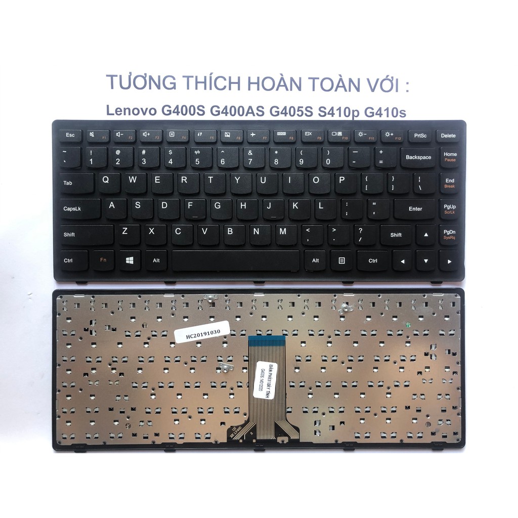 Bàn phím Laptop Lenovo G400S G400AS G405S S410P G410S Hàng mới-Bảo hành toàn quốc 12 tháng