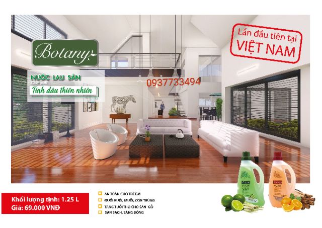 Nước lau sàn tinh dầu thiên nhiên Botany 1.25 lít