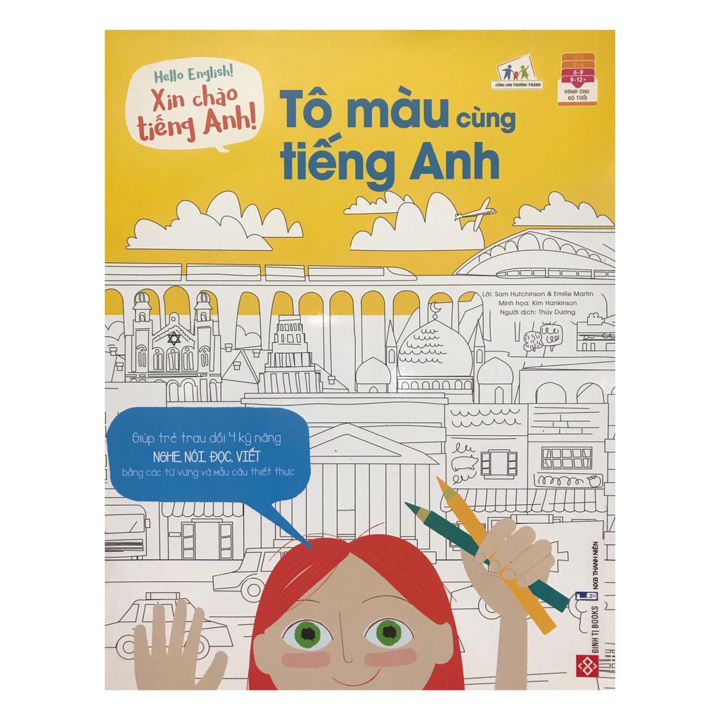 Sách - Xin chào tiếng anh : Tô màu cùng Tiếng Anh