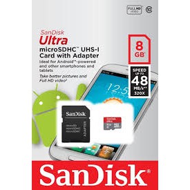 Thẻ nhớ microSD Sandisk Ultra 8GB Class 10