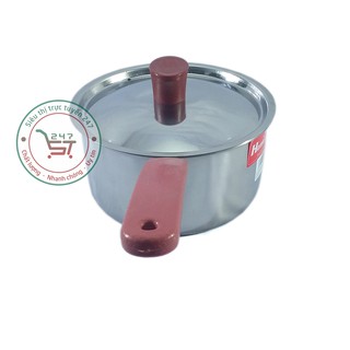 Quánh 16 cm inox 1 đáy tay cầm nhựa rainy