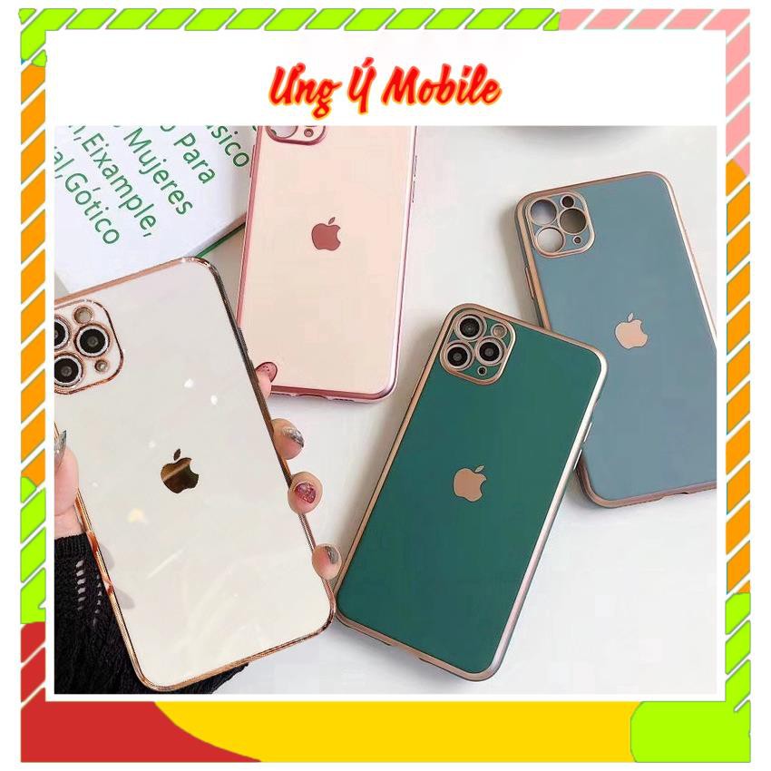 Ốp lưng iphone logo táo viền vuông 6/6plus/6s/6splus/7/7plus/8/8plus/x/xr/xs/11/12/pro/max/plus/promax - UYM2 C2-4