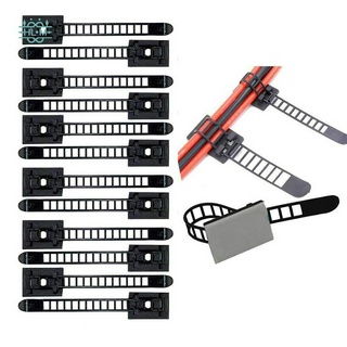 -Adjustable Cable Holder Set Management, Cable Clips of Cable Fixing Wire Holder with Adhesive Secured Backing