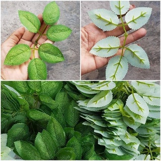Lá hồng gân, lá giả, lá hồng giả trang trí, lá hồng 6