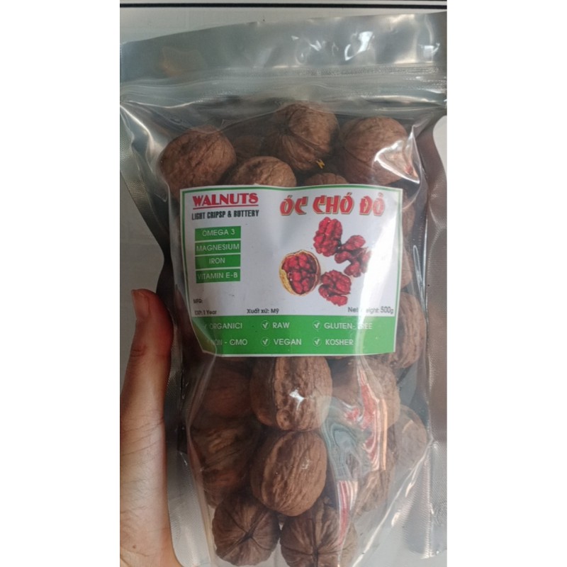 500g Quả Óc Chó Đỏ Mỹ